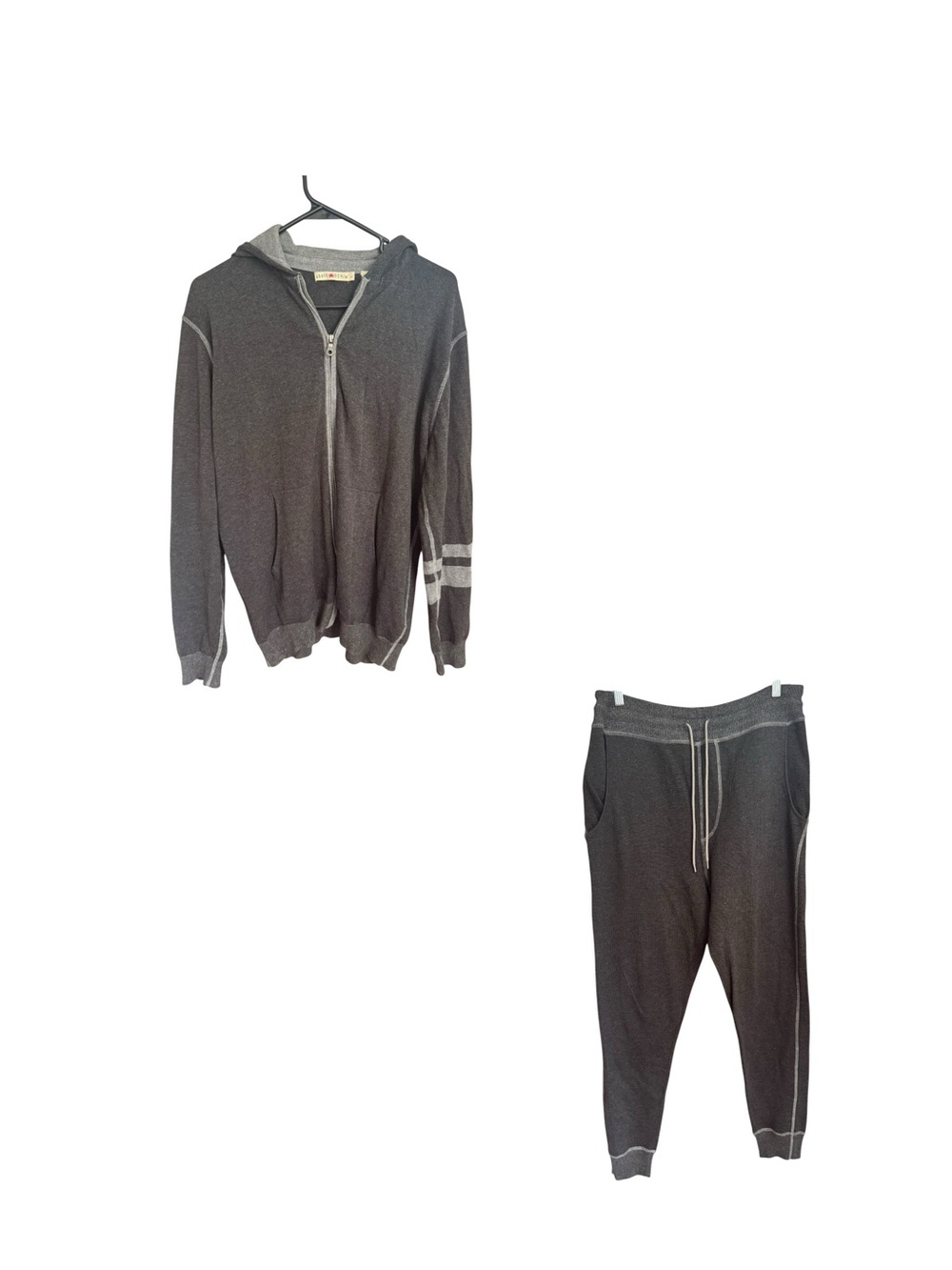Agave Denim Mens Full Zip Mock Neck Sweater Minimalist Rugged Set Large